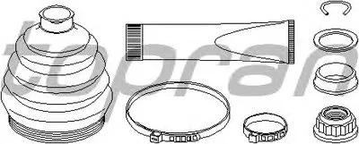 Комплект пылника, приводной вал TOPRAN купить