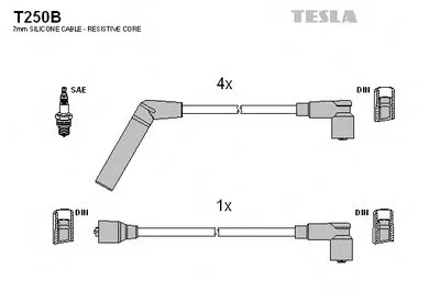 Комплект проводов зажигания TESLA купить