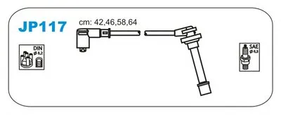 Комплект проводов зажигания JANMOR купить