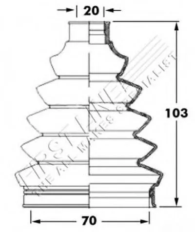 Пыльник, приводной вал FIRST LINE купить