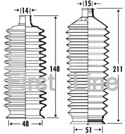 Пыльник, рулевое управление FIRST LINE купить