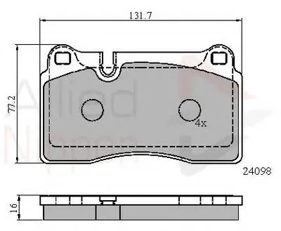 Комплект тормозных колодок, дисковый тормоз ANL Braking COMLINE купить