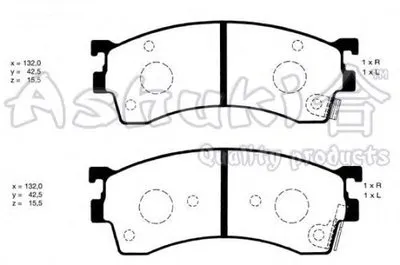 Комплект тормозных колодок, дисковый тормоз ASHUKI купить