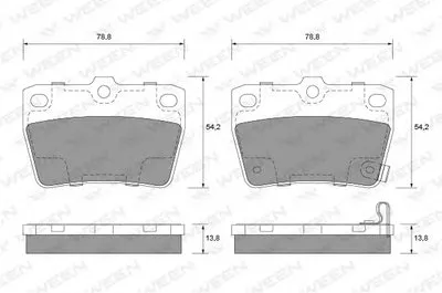Комплект тормозных колодок, дисковый тормоз WEEN купить
