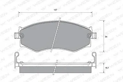 Комплект тормозных колодок, дисковый тормоз WEEN купить