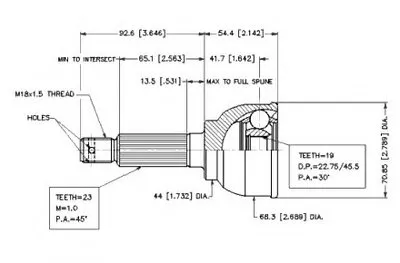 Шарнирный комплект, приводной вал VEMA купить