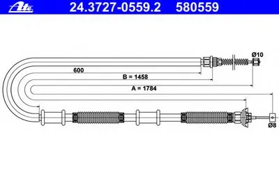 Трос, стояночная тормозная система ATE купить