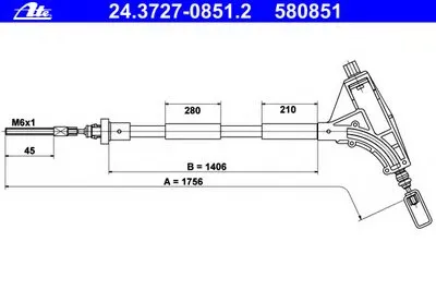 Трос, стояночная тормозная система ATE купить