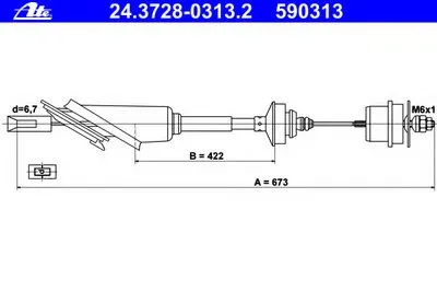 Тросик сцепления ATE купить
