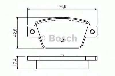 Комплект тормозных колодок, дисковый тормоз BOSCH купить