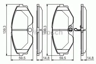 Комплект тормозных колодок, дисковый тормоз BOSCH купить
