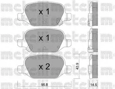 Комплект тормозных колодок, дисковый тормоз METELLI купить