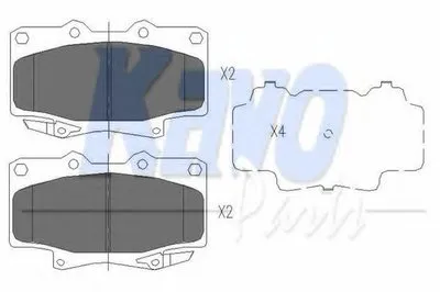 Комплект тормозных колодок, дисковый тормоз KAVO PARTS купить