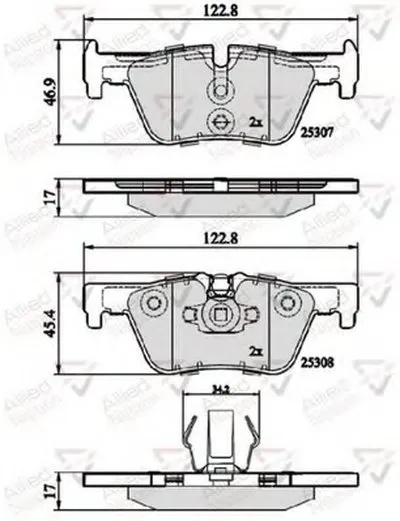 Комплект тормозных колодок, дисковый тормоз ANL Braking COMLINE купить