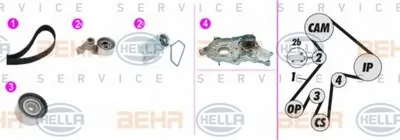 Водяной насос + комплект зубчатого ремня BEHR HELLA SERVICE купить