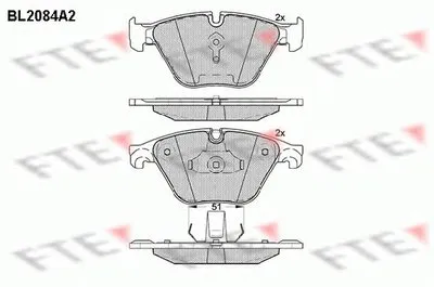 Комплект тормозных колодок, дисковый тормоз FTE купить