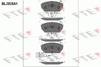 Комплект тормозных колодок, дисковый тормоз FTE купить