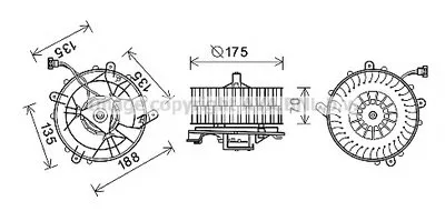 Электродвигатель, вентиляция салона AVA QUALITY COOLING купить