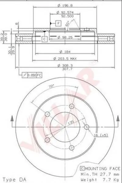 Тормозной диск VILLAR купить