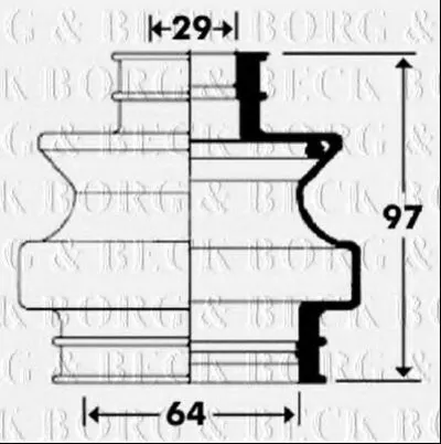 Пыльник, приводной вал BORG & BECK купить