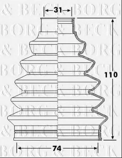 Пыльник, приводной вал BORG & BECK купить