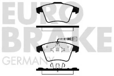Комплект тормозных колодок, дисковый тормоз EUROBRAKE купить