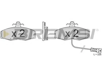 Комплект тормозных колодок, дисковый тормоз BREMSI купить