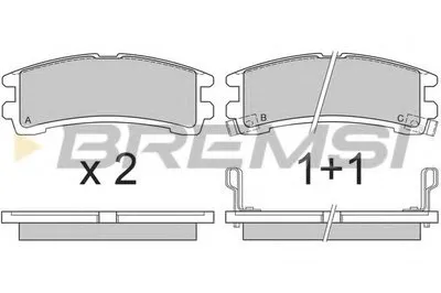 Комплект тормозных колодок, дисковый тормоз BREMSI купить