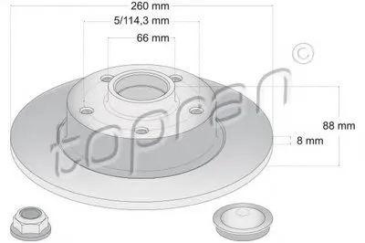 Тормозной диск TOPRAN купить