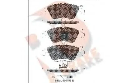 Комплект тормозных колодок, дисковый тормоз R BRAKE купить