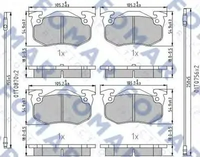 Комплект тормозных колодок, дисковый тормоз FOMAR Friction купить