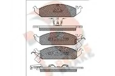Комплект тормозных колодок, дисковый тормоз R BRAKE купить