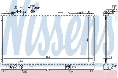 Радиатор, охлаждение двигателя NISSENS купить