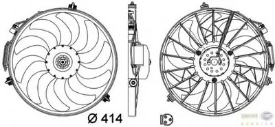 Вентилятор, охлаждение двигателя BEHR HELLA SERVICE купить