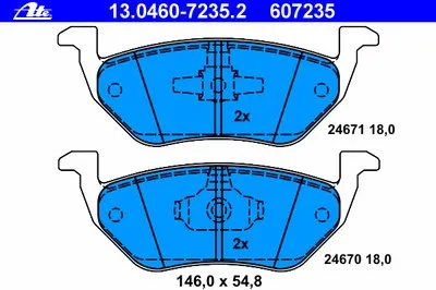 Комплект тормозных колодок, дисковый тормоз ATE купить