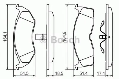 Комплект тормозных колодок, дисковый тормоз BOSCH купить