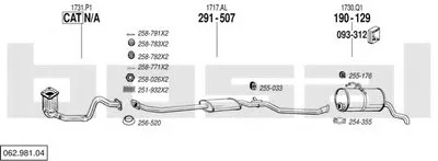 Система выпуска ОГ BOSAL купить