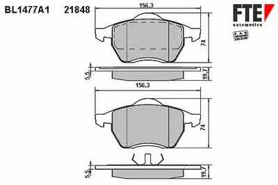 Комплект тормозных колодок, дисковый тормоз FTE купить