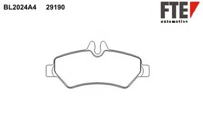 Комплект тормозных колодок, дисковый тормоз FTE купить