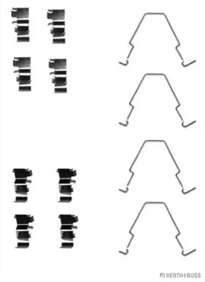 Комплектующие, колодки дискового тормоза HERTH+BUSS JAKOPARTS купить