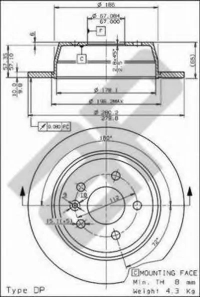 Тормозной диск HIGH CARBON / AP METZGER купить