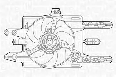 Вентилятор, охлаждение двигателя MAGNETI MARELLI купить