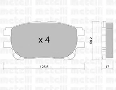 Комплект тормозных колодок, дисковый тормоз METELLI купить