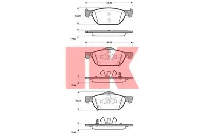 Комплект тормозных колодок, дисковый тормоз NK купить