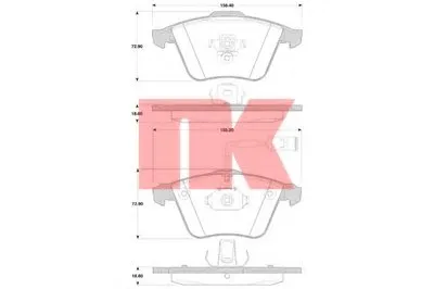 Комплект тормозных колодок, дисковый тормоз NK купить