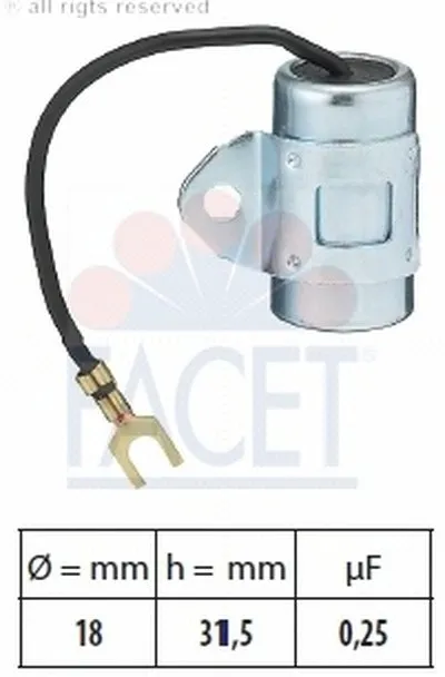 Конденсатор, система зажигания FACET купить