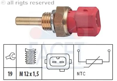 Датчик, температура охлаждающей жидкости; Датчик, температура охлаждающей жидкости; Датчик, температура охлаждающей жидкости FACET купить