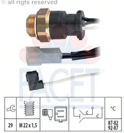 Термовыключатель, вентилятор радиатора FACET купить