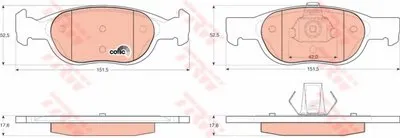 Комплект тормозных колодок, дисковый тормоз COTEC TRW купить
