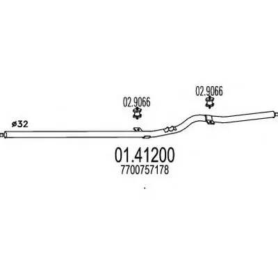 Труба выхлопного газа MTS купить